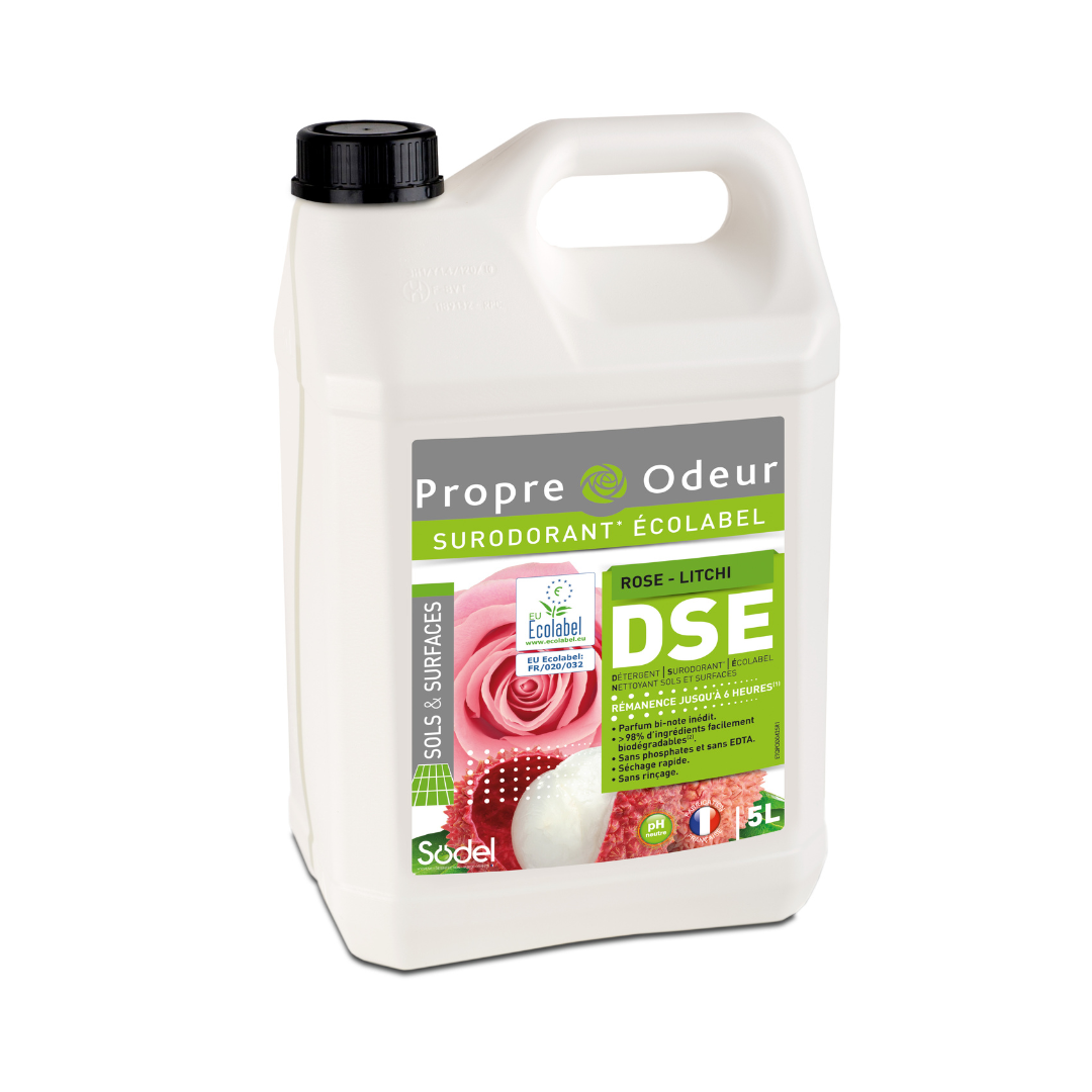 Détergent surodorant DSE - Ecologique - 5 Litres - Parfum Rose