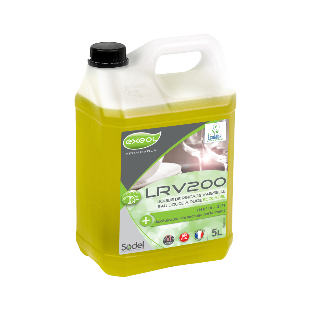 Liquide rinçage vaisselle eau dure - Ecolabel - 5 Litres