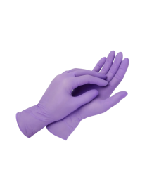 Gant nitrile non poudré - Boite de 100 - Couleur Violette