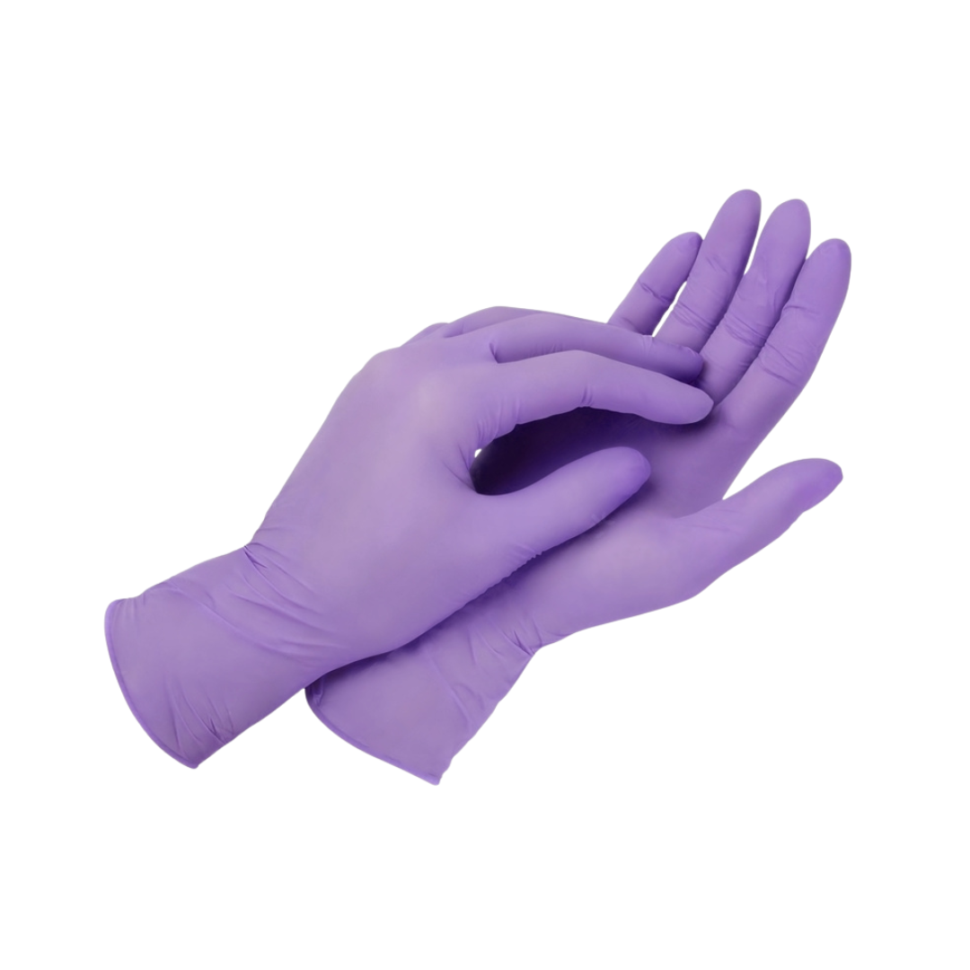 Gant nitrile non poudré - Boite de 100 - Couleur Violette