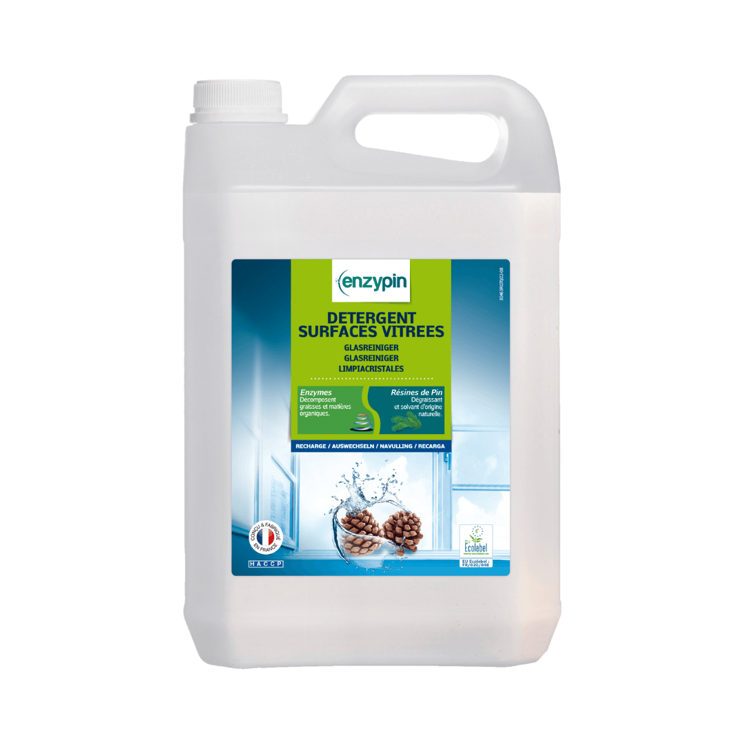 Nettoyant vitre ecologique aux enzymes - Bidon 5 Litres