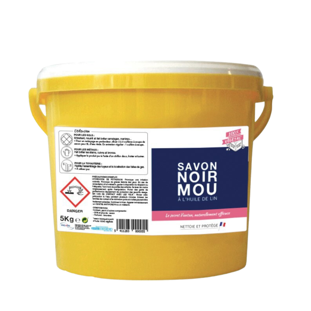 Savon noir mou Formule professionnelle - Seau de 5 Kg