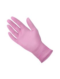 Gant nitrile non poudré - Couleur Rose - Boite de 100