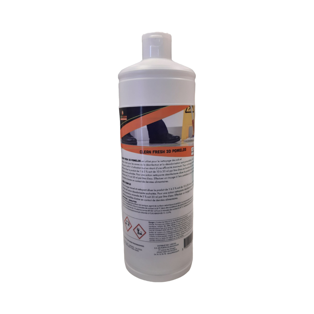 Détergent désinfectant désodorisabt - Parfum Pamplemousse - Flacon 1 Litre