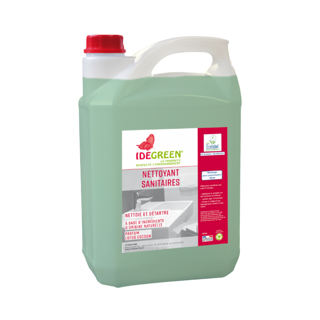 Produit sanitaire professionnel Ecolabel idegreen - Parfum Lotus- Bidon 5 Litres