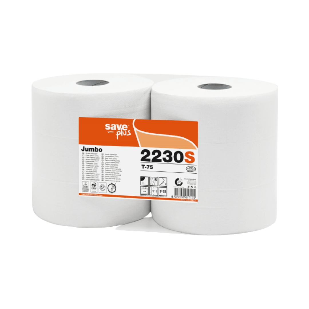 Papier toilette grand rouleau Maxi Jumbo - 350 mètres - Lot de 6