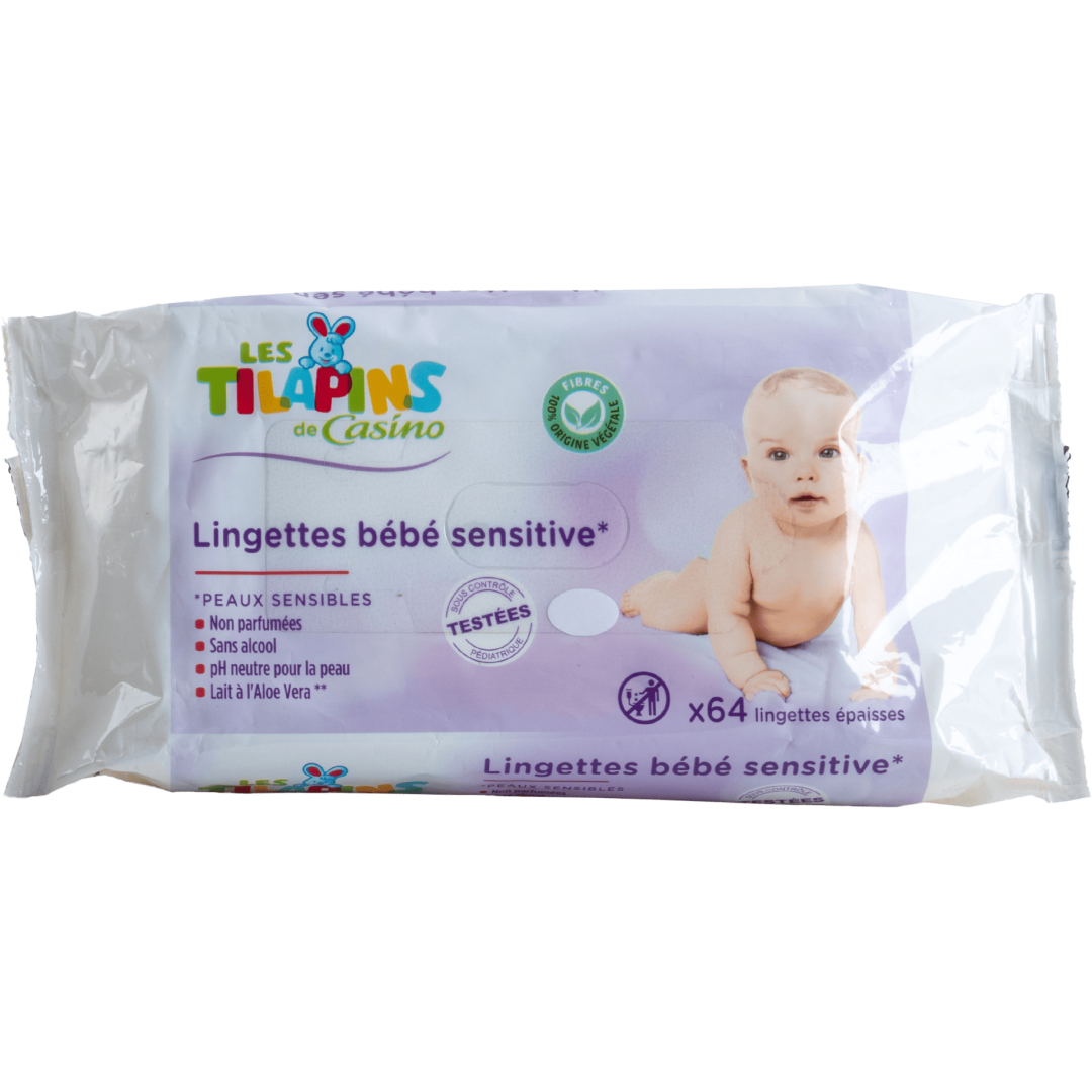 Lingette bébé - Sachet de 64 lingettes