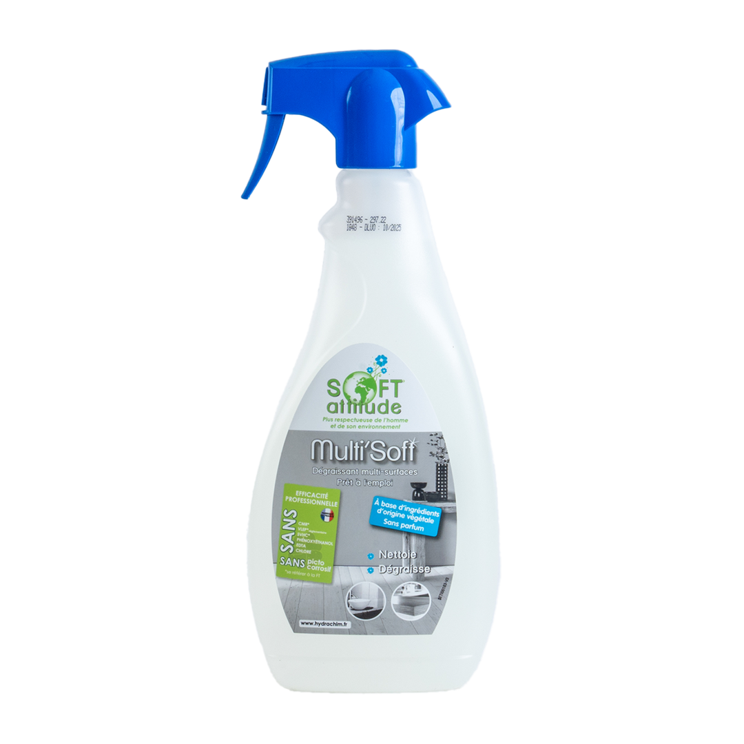 Dégraissant multi surfaces- Multi'soft- Vaporisateur 750mL