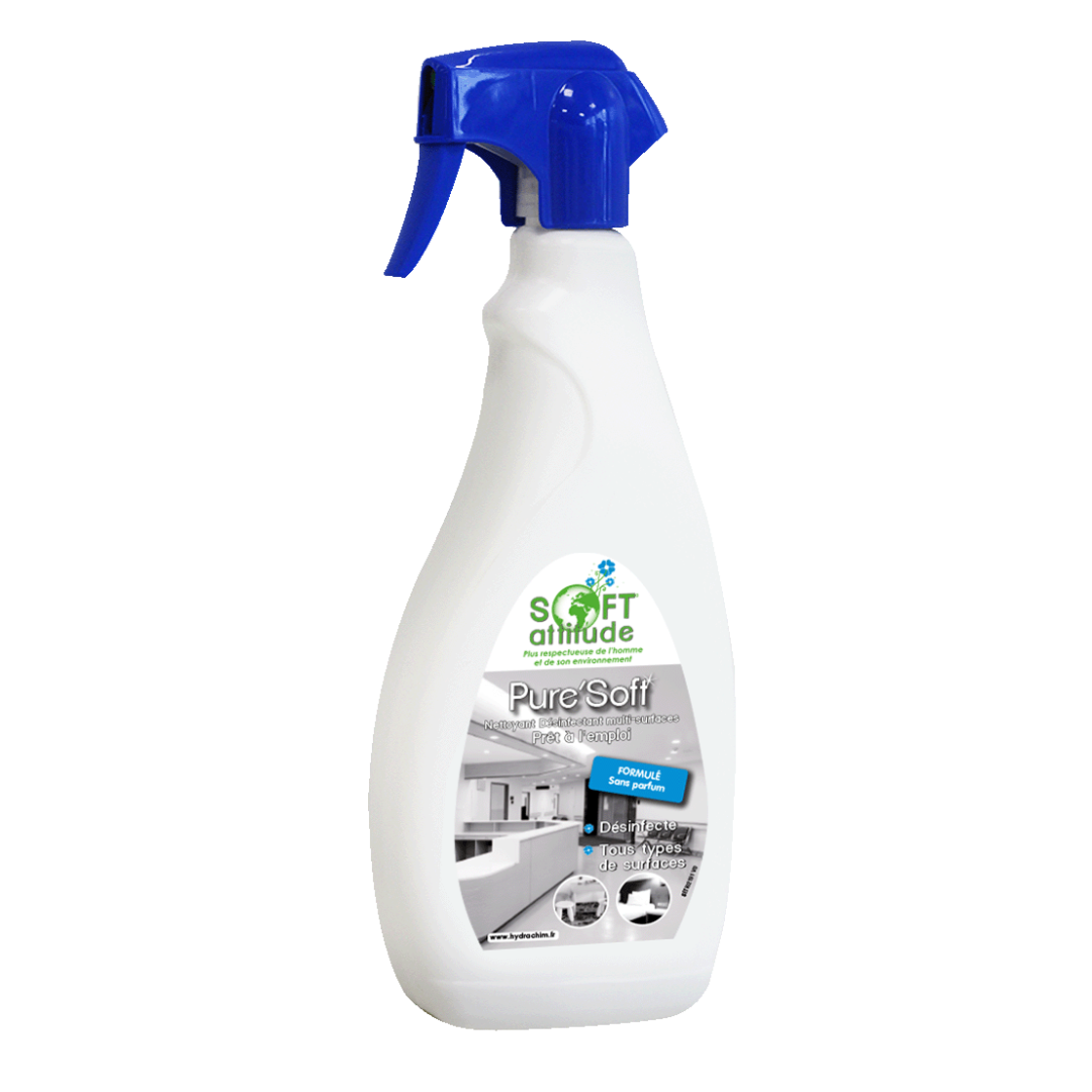 Désinfectant multi surfaces - Pure'Soft - Vaporisateur 750mL