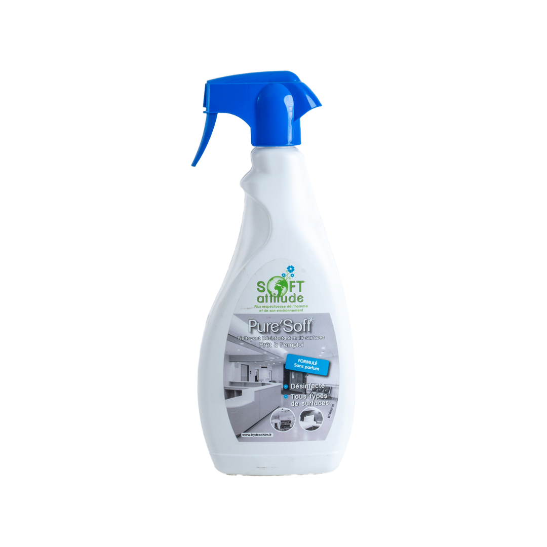 Désinfectant multi surfaces - Pure'Soft - Vaporisateur 750mL