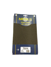 Toile emeri - gros grain - 180x280 mm Lot de 3 feuilles