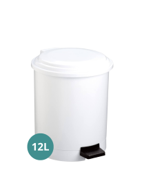 Poubelle plastique blanche