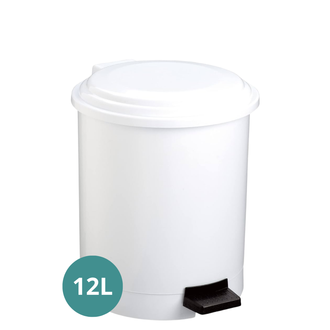 Poubelle plastique blanche