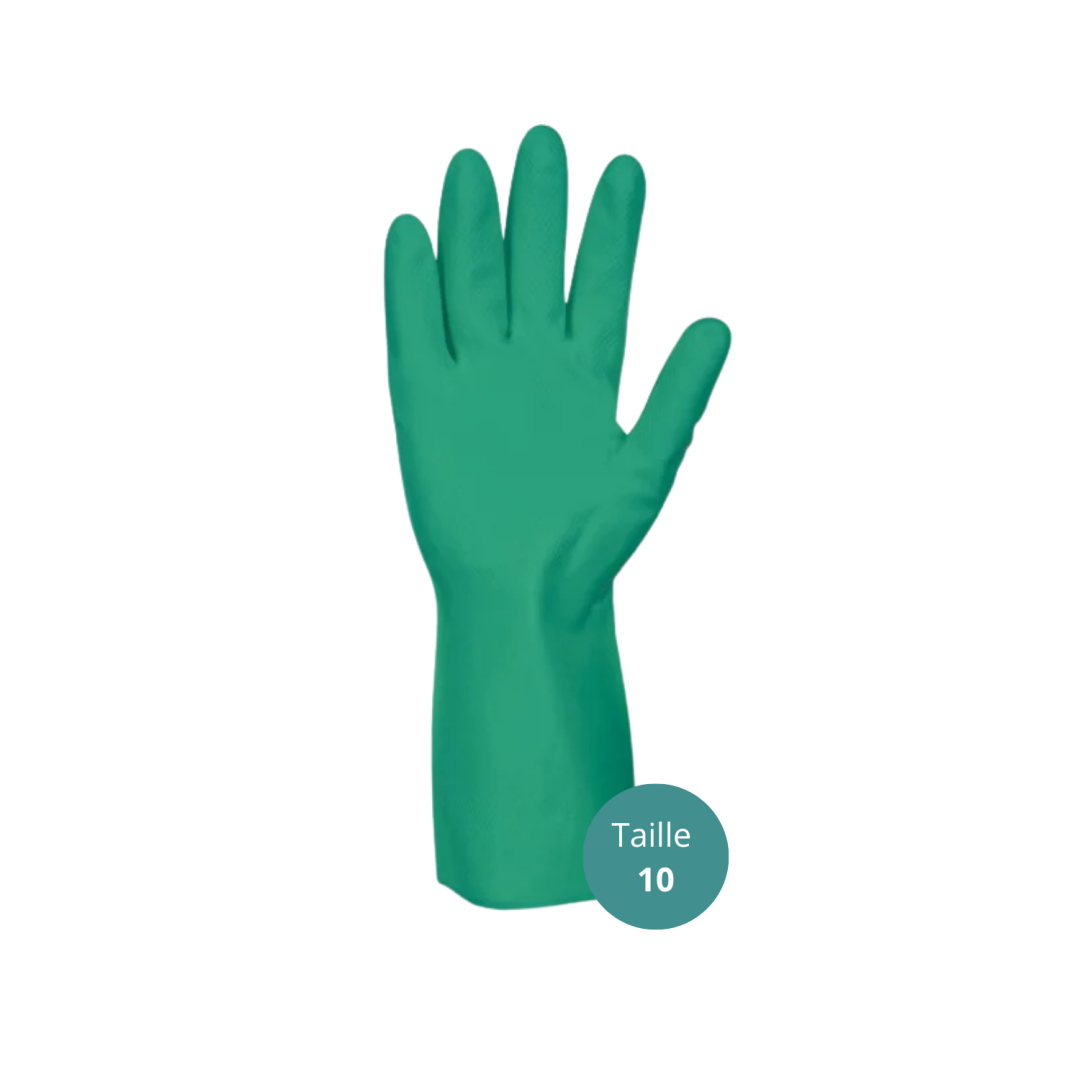 Gant nitrile manches longues - Couleur Verte