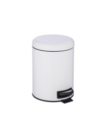 Poubelle acier époxy blanche -
