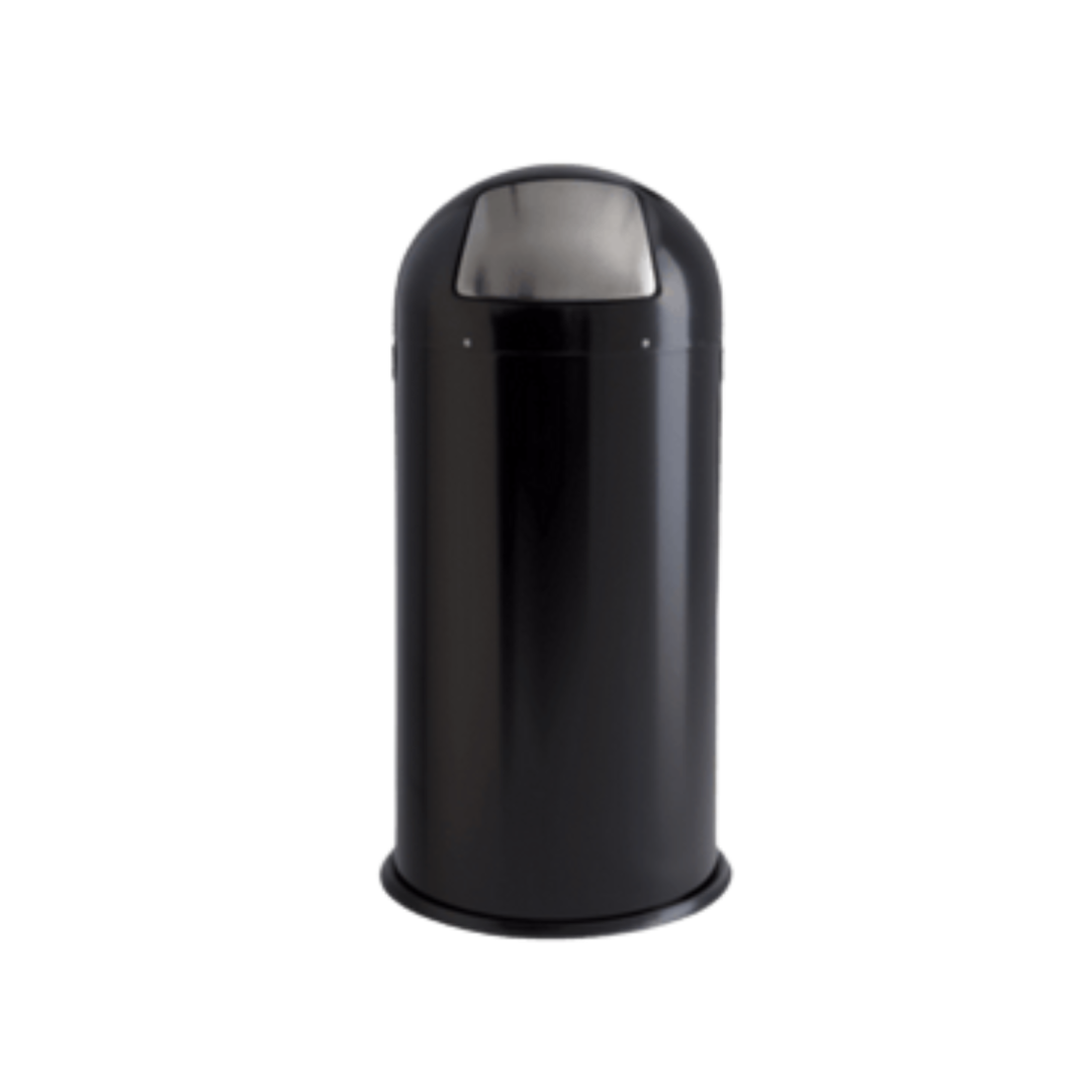 Poubelle en métal Couvercle Push - 40 Litres